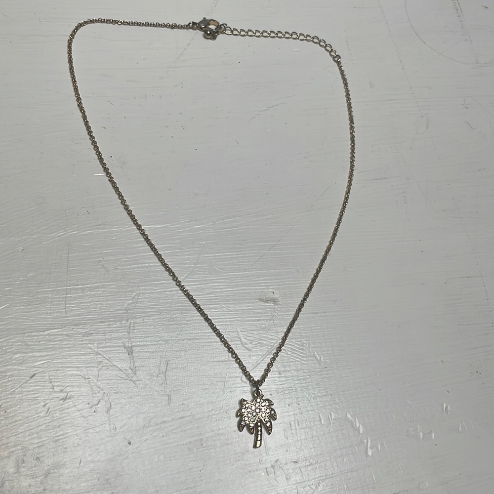 Gold Palm tree necklace